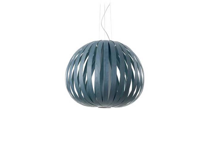 LZF LUZIFER lampe à suspension POPPY MEDIUM (Bleu - Vernis à bois)