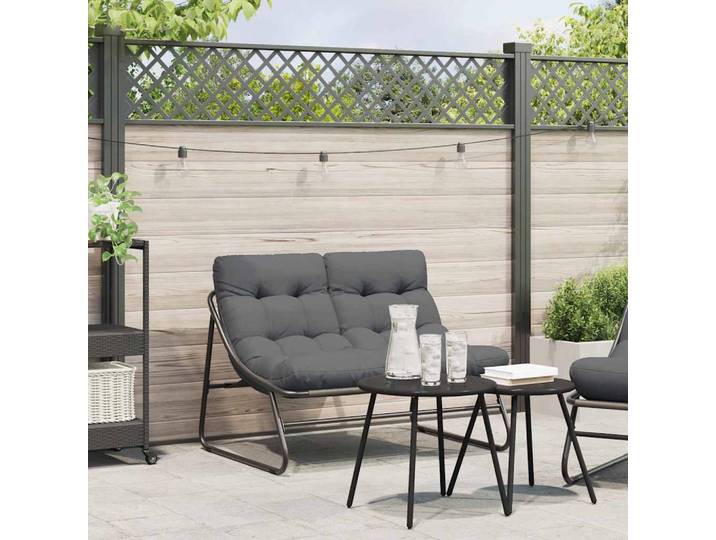 vidaXL gartenmöbel Schwarz Pulverbeschichteter Stahl