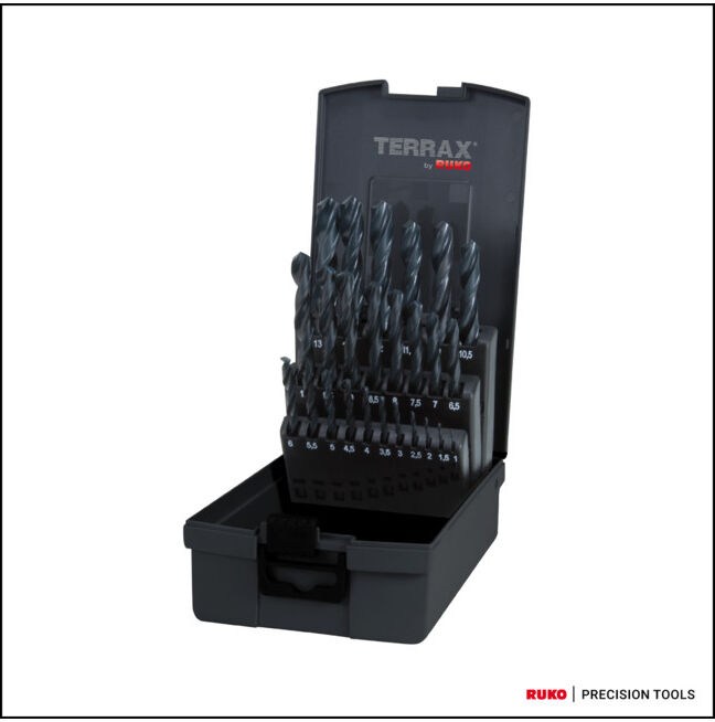 Jeux de forets HSS R en cassette ABS ; Ruko (A205211RO)