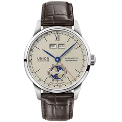 Union Glashütte 1893 Johannes Dürrstein Edition "Doppelmondphase" Herrenuhr D007.458.16.039.00