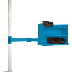 Manuflex LZ3901.5012 ESD ESD-Sichtboxen-Regal in Lichtblau RAL 5012, BxTxH = 430 x 155 x 310 mm