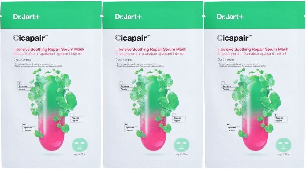 Dr.Jart+ Cicapair Intensive Soothing Repair Serum Mask - anti redness x3 3x25 g Gesichtsmaske