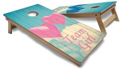 Skip's Garage Gender Reveal Outdoor Cornhole Set