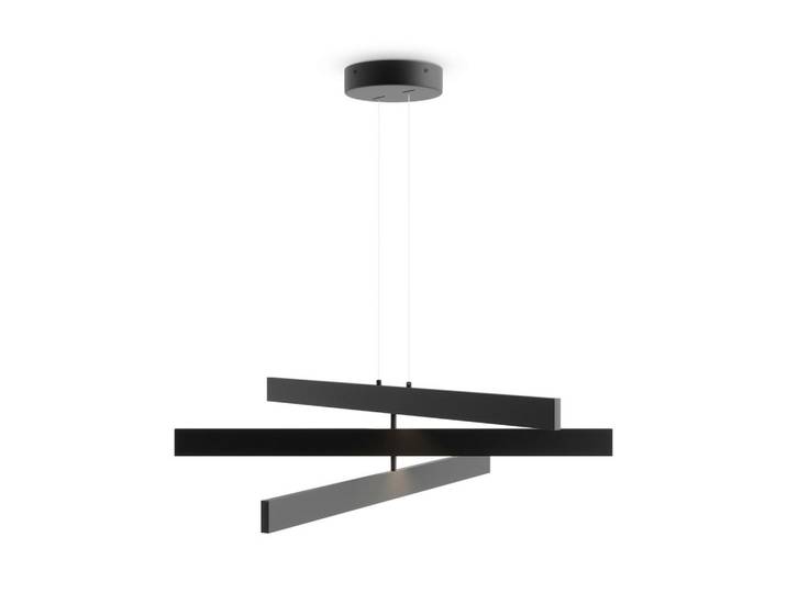 Maytoni Pendelleuchte Modern, Schwarz, Metall, länglich, 20.5 cm, CE, beliebig kürzbar, gleichmäßige Lichtverteilung, Lampen & Leuchten, Innenbeleuchtung, Hängeleuchten, Pendelleuchten