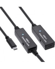 InLine USB 3.2 Gen.1 Aktiv-Verlängerung USB-C Stecker an Buchse 10m Kabel Digital/Daten Verlängerungskabel 10 m (35655C)