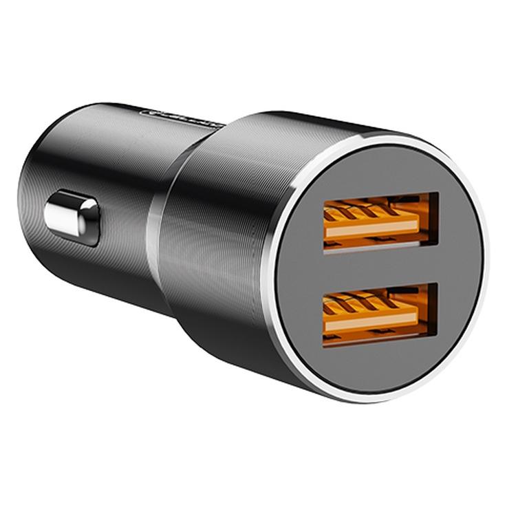 Jellico F9 36W Compact Car DC 12-24V Dual 18W USB Socket 3.1A Adaptive Fast Charger (F9BK)