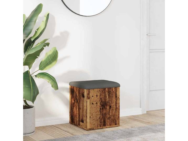 vidaXL Sitzbank mit Stauraum Altholz-Optik 42x42x45 cm Holzwerkstoff