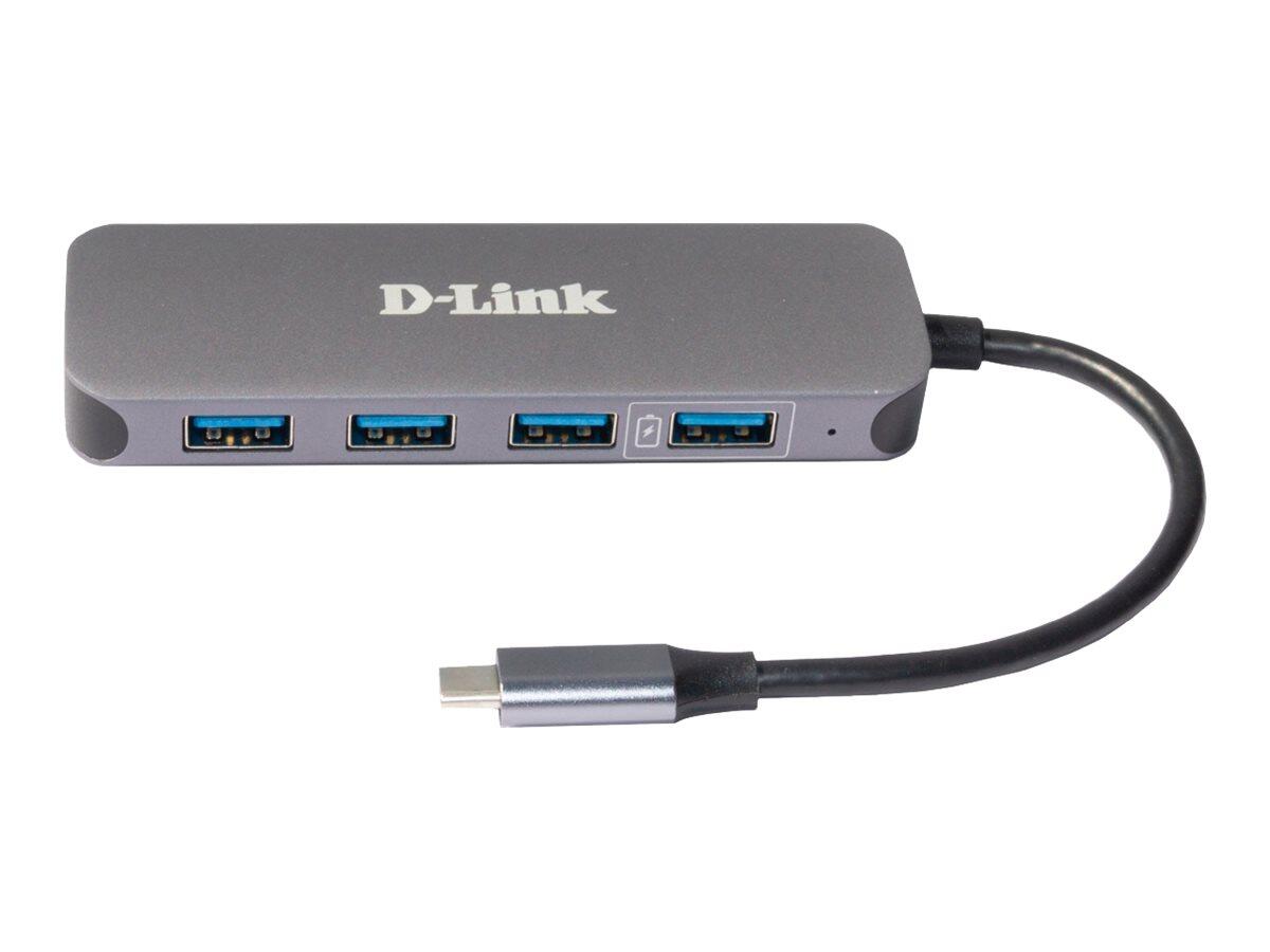 D-Link DUB-2340, USB-C-Hub mit 4 USB-3.0-Ports inklusive Ladefunktion