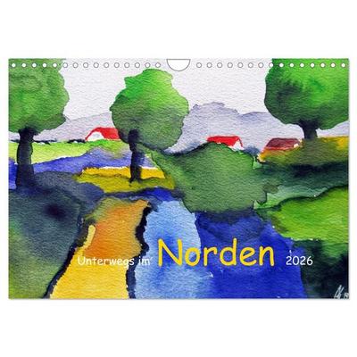 Unterwegs im Norden 2026 (Wandkalender 2026 DIN A4 quer), CALVENDO Monatskalender