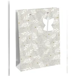 Clairefontaine 6x Geschenktasche L 26,5x14x33 cm, Weihnachten Natur - Grau X-29517-2C