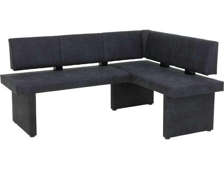 Eckbank HELA PIA , schwarz (vintage anthrazit, vintage anthrazit), B:168cm H:86cm T:56cm, Sitzbänke, Eckbank, Langer Schenkel links und rechts montierbar