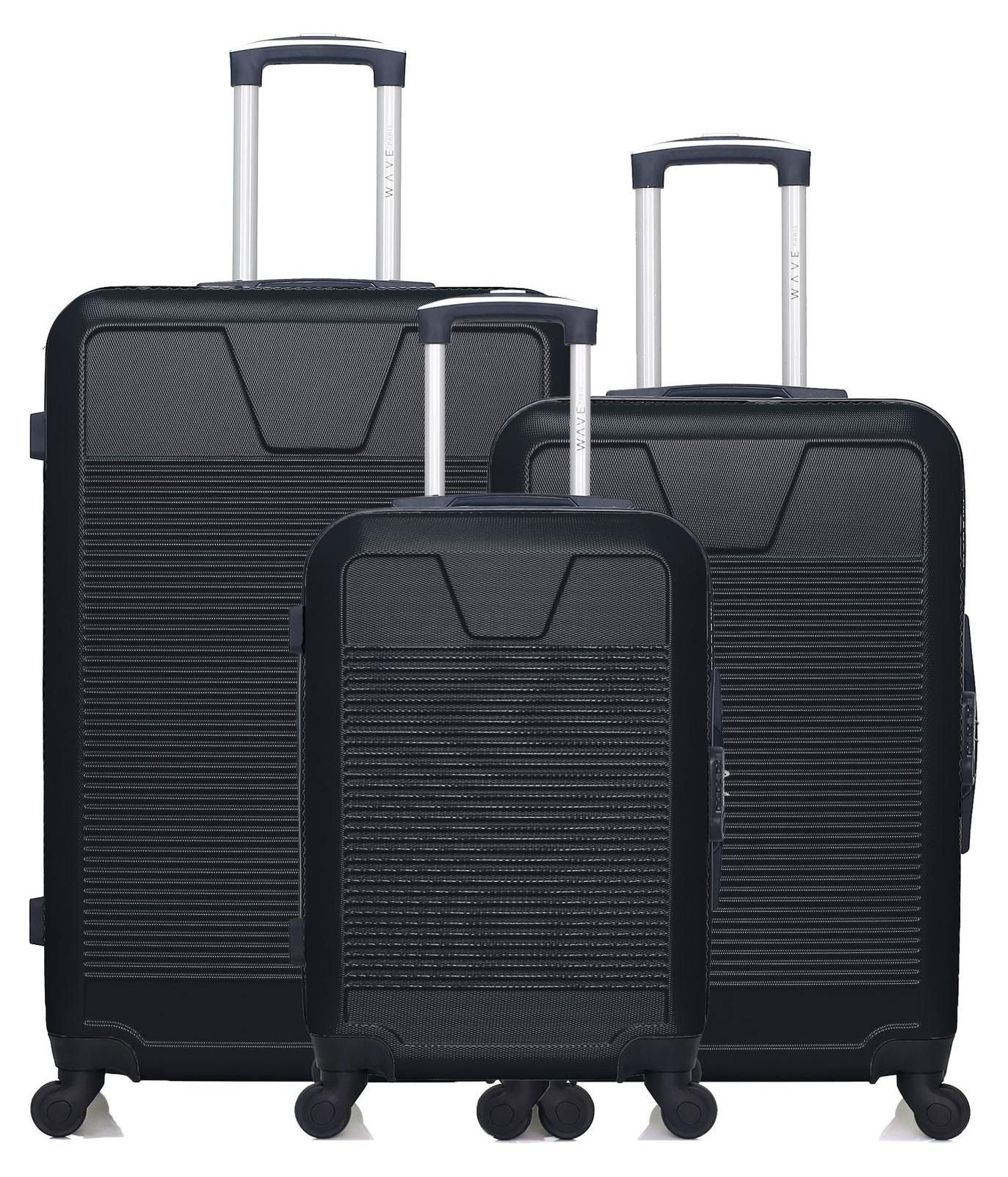 WAVE PARIS - Set bestehend aus 3 Koffern - Großer Koffer, Weekender und Handgepäckkoffer - Modell SELENGA
