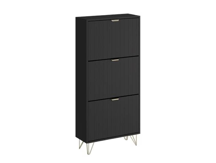 Vicco Schuhschrank Helge, Schwarz, 60 x 128.5 cm
