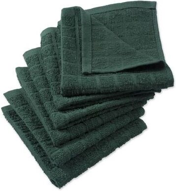 Design Imports DII Solid Windowpane Terry Dishcloth Set of 6