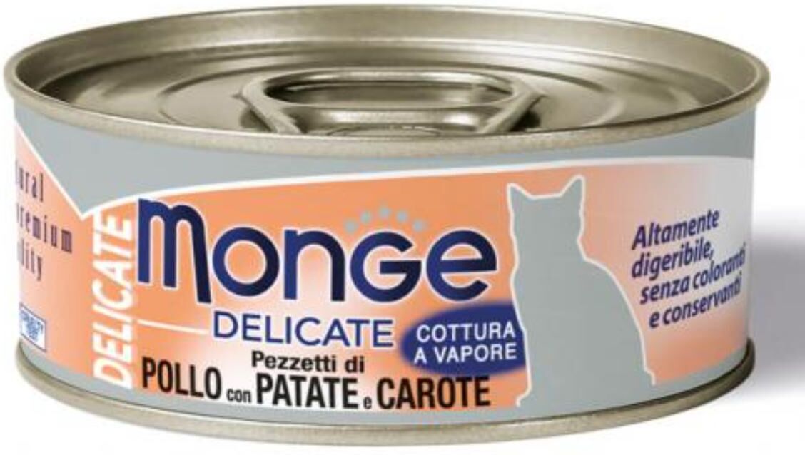 Monge Delicate Cat Lattina Multipack 24x80G POLLO CON PATATE