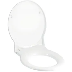 Geberit Joly WC-Sitz 571005000 weiß, mit Deckel, Scharniere verchromt, mit Absenkautomatik