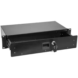 OMNITRONIC Rackschublade SN-2 Rackschublade mit Schloss 2HE