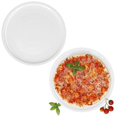 2er Set Bianco XL Pizzateller Ø33,5cm 2 Personen Teller weiße große Platte