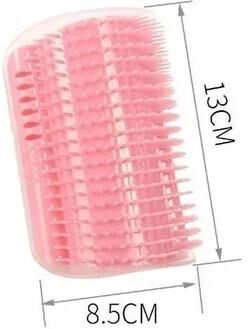 Uplift Essentials Wall Mounted Cat Corner Self Groomer & Scratcher pink