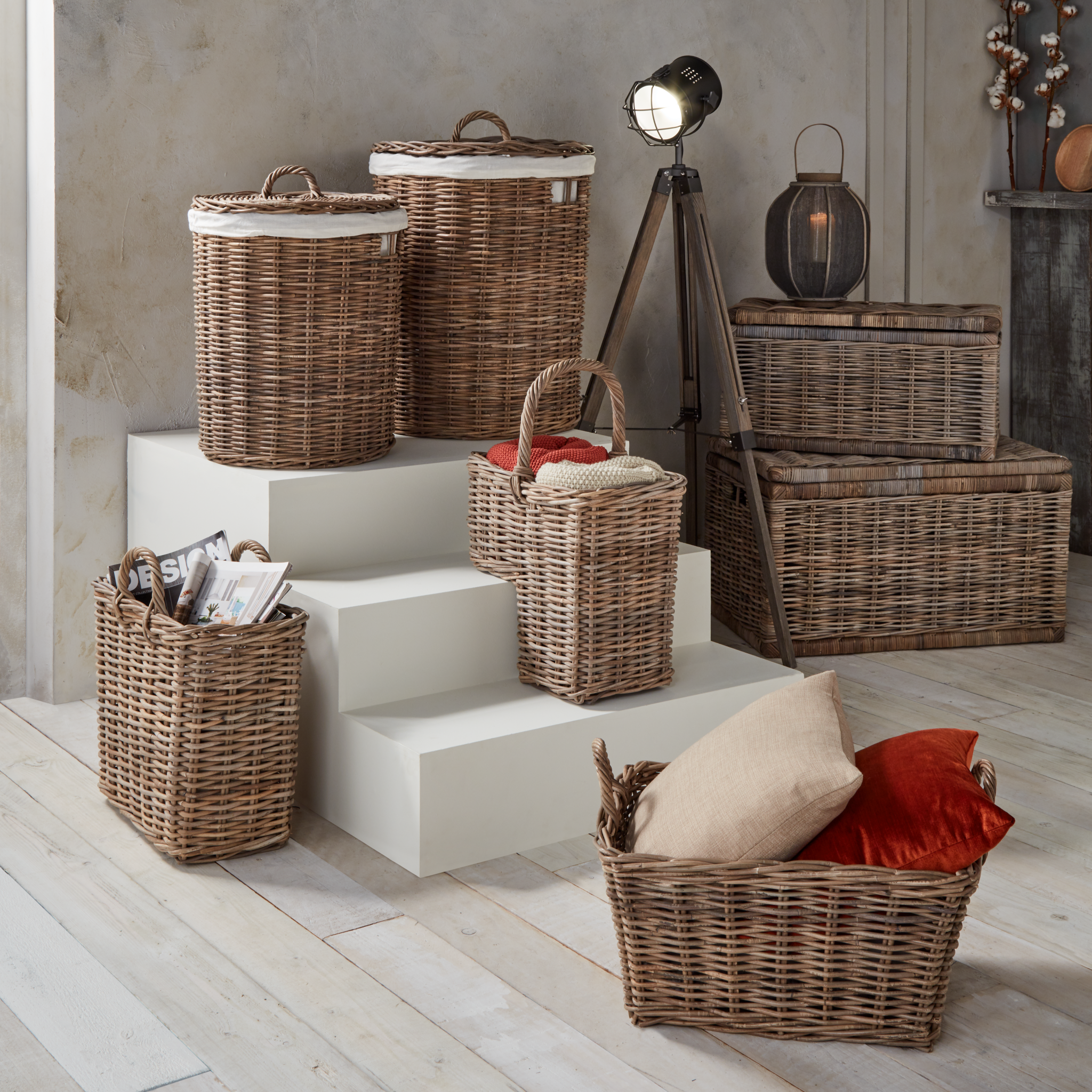 Pacific Lifestyle - Bali Grey Kubu Set of 2 Rectangular Chests
