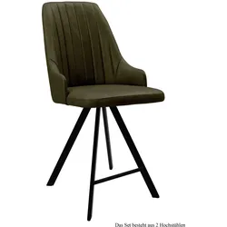 THEKENSTUHL (2er-Set) Demeter 52x108x60 Schwarz/Khaki
