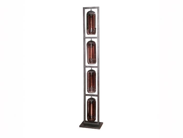 HAZIFA Stehlampe, 4-flammig, Material Glas, Rauchglas