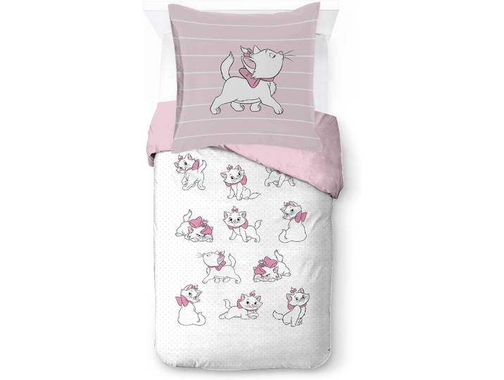 Kinderbettwäsche DISNEY Disney Aristocats , rosa, B/L: 135cm x 200cm, 1 Stk., 1 Stk., Linon, B/L: 80cm x 80cm, 2, Linon, Obermaterial: 100% Baumwolle, Bettwäsche, Kinderbettwäsche, 100% Baumwolle
