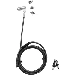 DICOTA Universal Security Cable Lock 3-fach austauschbarer Kopfmechanismus für alle Schließlösungen