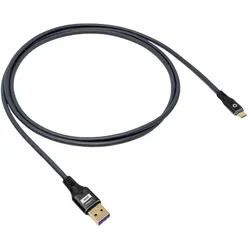 Oehlbach USB-Kabel USB 3.2 Gen1 USB-C Stecker, USB-A Stecker 2 m Anthrazit ver (2 m, USB 3.2 Gen 1, 60 W), USB Kabel