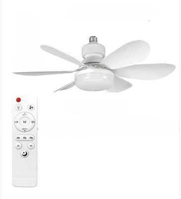 Inspired Finds Modern E27 Ceiling Fan Light With Remote Control And Dimmable LED white 40w 20.47in