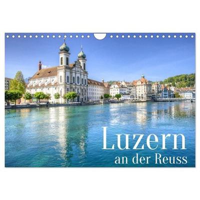 Luzern an der Reuss (Wandkalender 2027 DIN A4 quer), CALVENDO Monatskalender