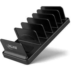 INLINE Multi-Stand mit 6 Fächern für Schreibtisch / Regal, schwarz