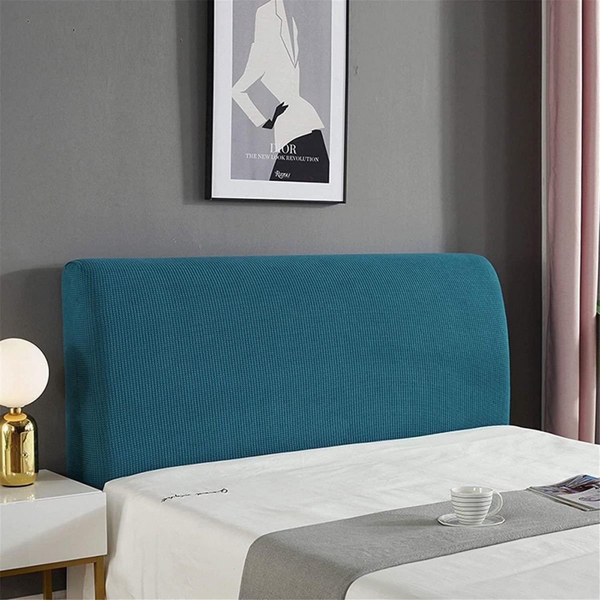 Elastische bedhoofdeindehoes voor tweepersoonsbed – Wasbare hoofdborddecoratie