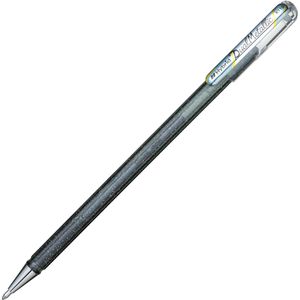 Pentel Gelschreiber Hybrid Dual Metallic Glitzer-Effekt-Gel, Strichbreite 0,5 mm, Schreibfarbe silber
