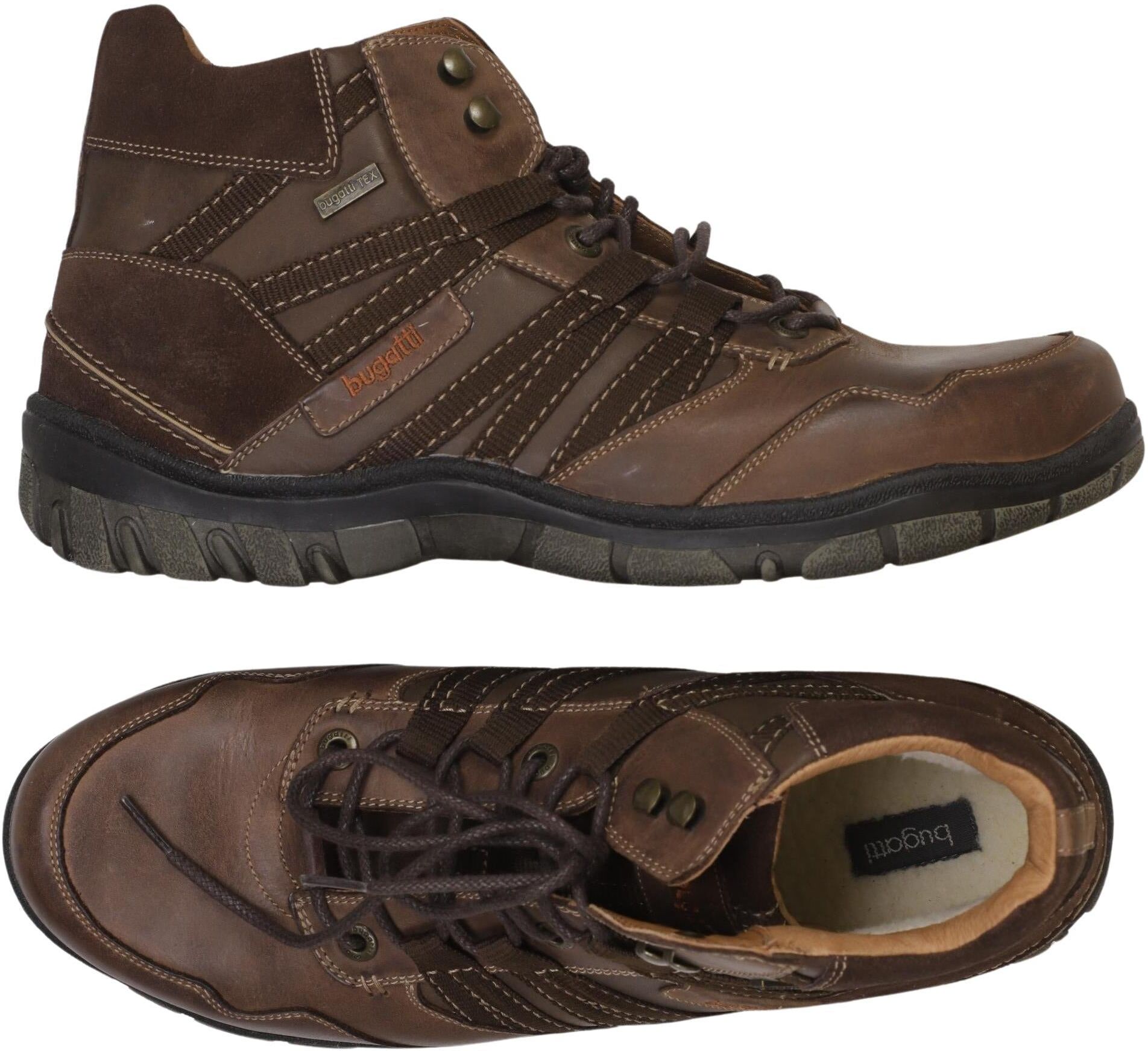 Bugatti Herren Stiefel, Braun, Gr. EU 46, Leder / Tex / Membran - Second Hand