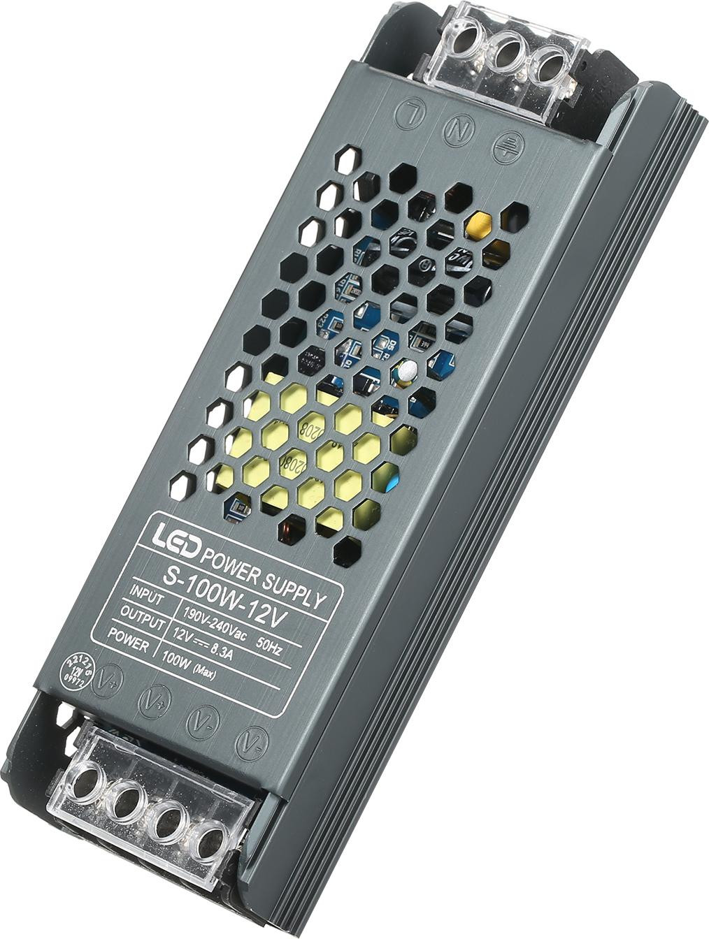 Neoglint ultradunne LED voedingadapter 12V 8.3A 100W voor LED-strips
