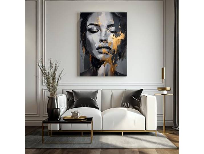 Muralo Wandbilder Frau, Vintage, Glamour, Loft Stil - 120x160 cm