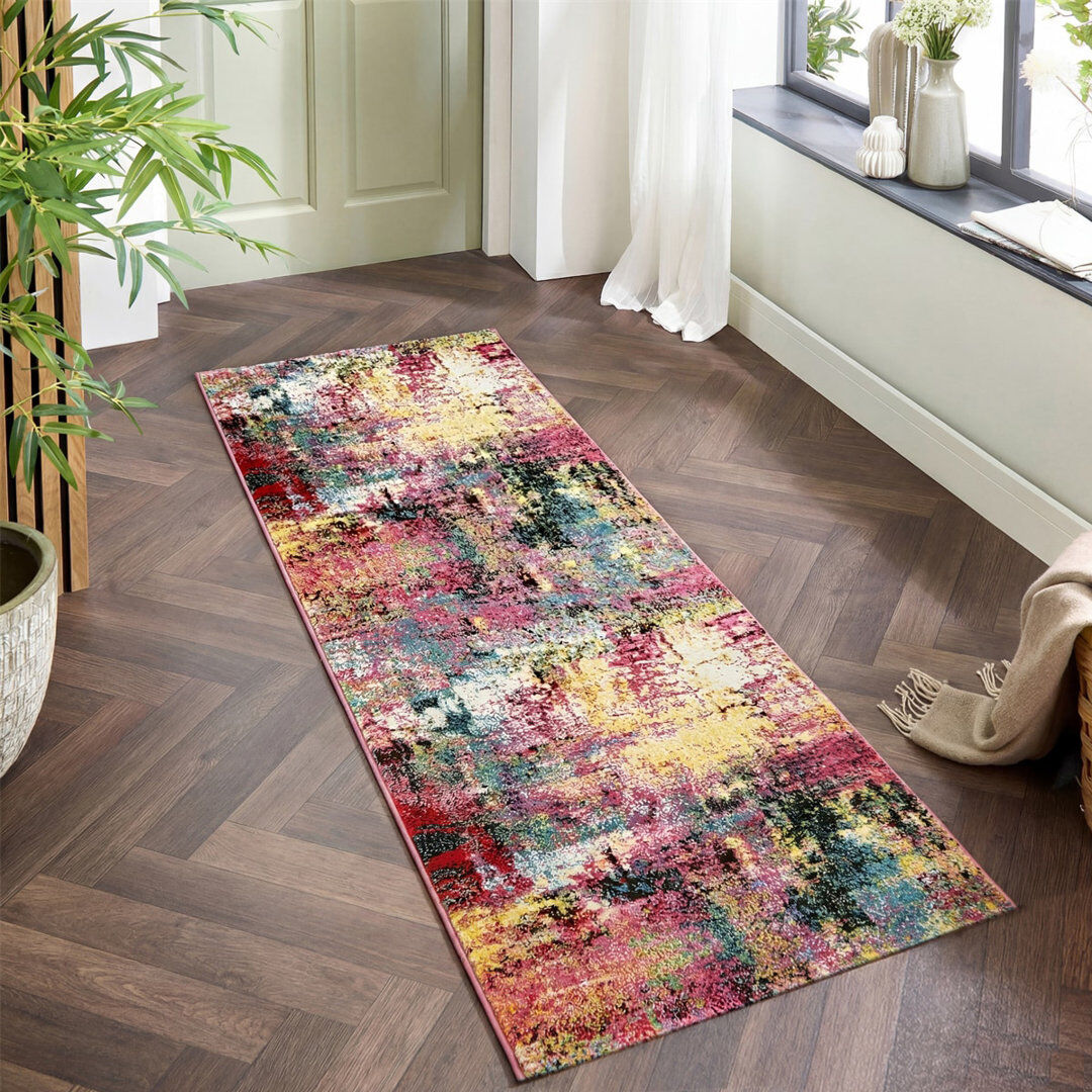 Concept Looms Abstract Area Rug Multicolour Runner 80 x 240cm