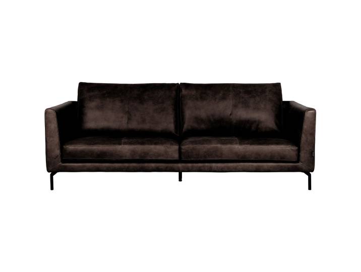 Sofa Lovis Leder schwarz B 197 T 92 cm