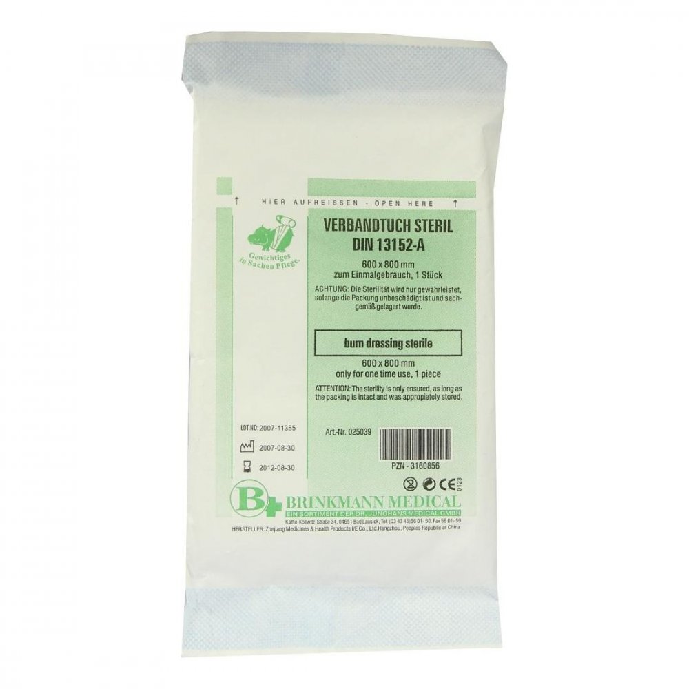 Brinkmann Medical ein Unternehmen der Dr. Junghans Brandwunden Verbandtuch 60x80cm steril 03160856