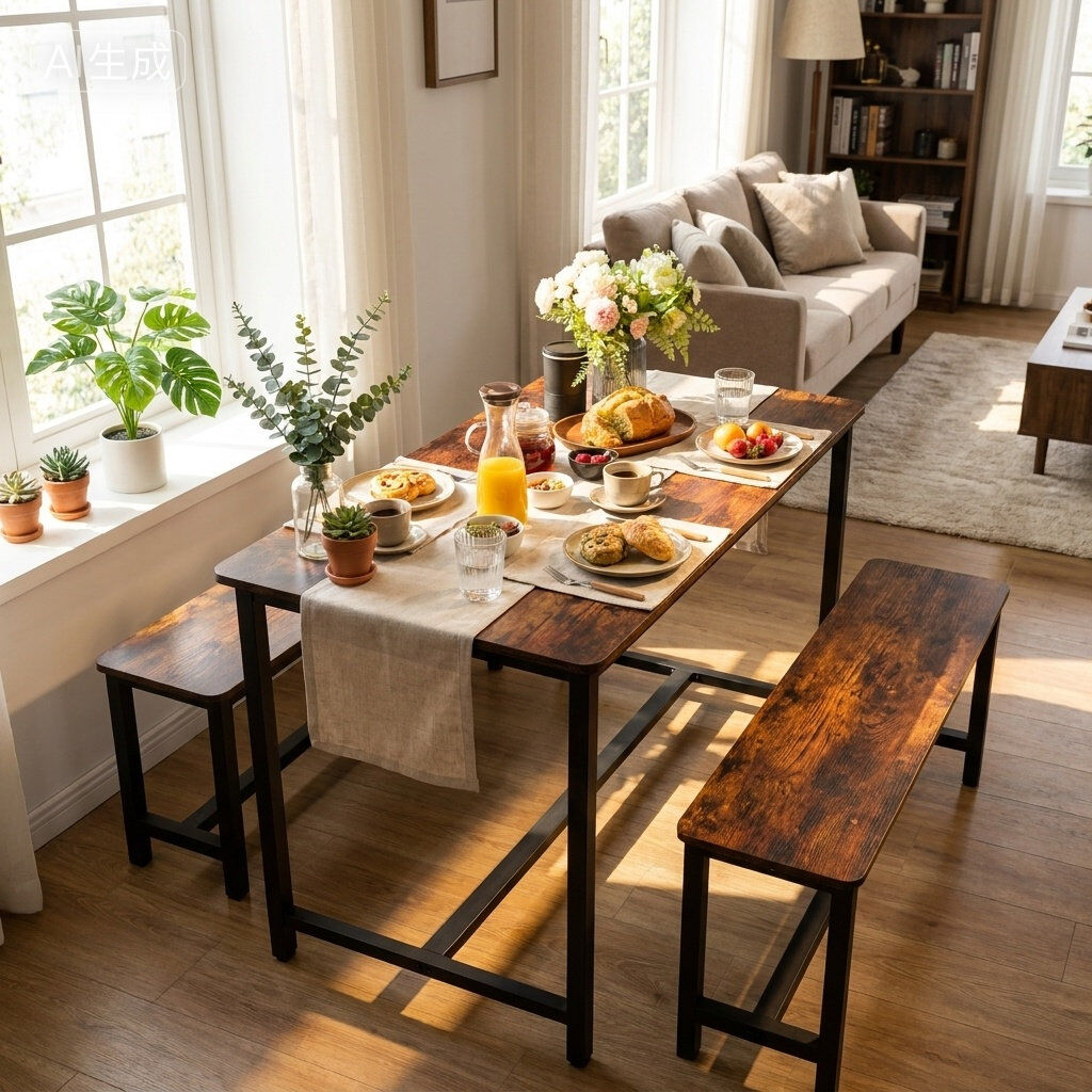 Borough Wharf Lasiandra 4 -Person Dining Set Brown 4