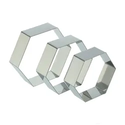 Schneider - Tortenring "Sechseck", Edelstahl, 200 x 50 mm