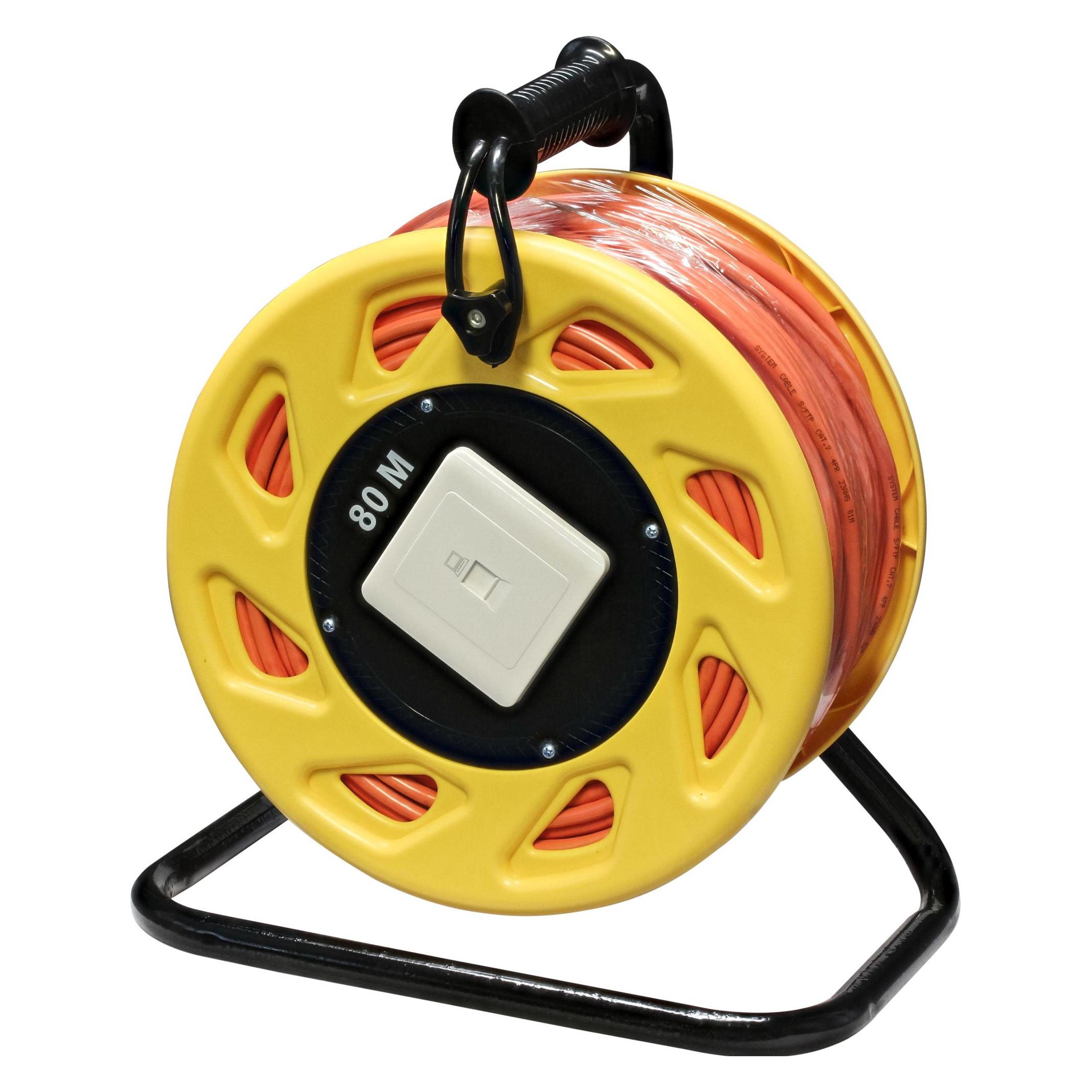 InLine Netzwerk-Kabeltrommel Cat.6A (S/FTP, CAT6a, 80 m) (78592)