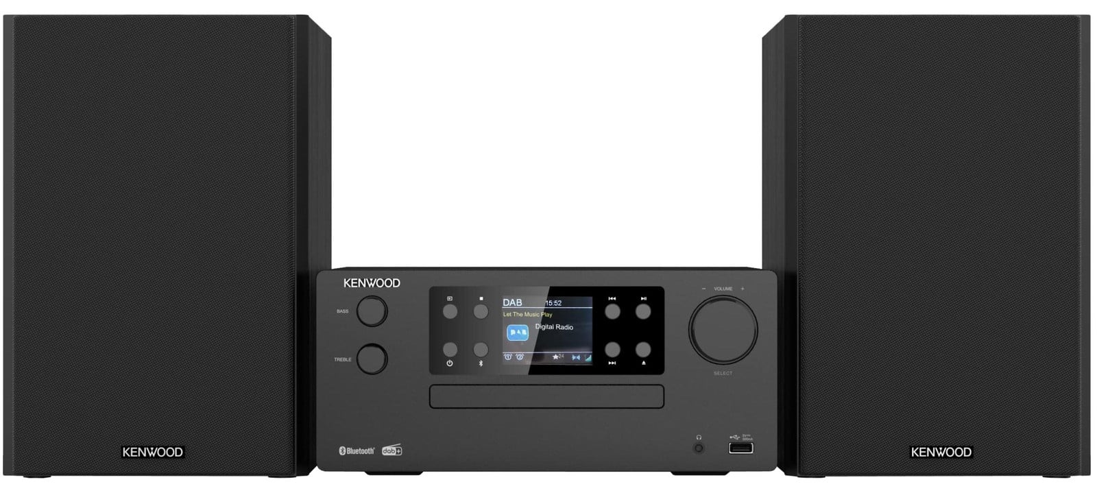 Kenwood M-925DAB-B Micro-audio Huisinstallatie, Zwart, 50 W, 2-weg