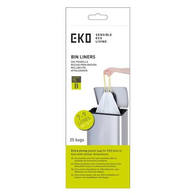 Proregal Extra starke perfekt passende Abfallbeutel mit Zuggurt | 7-9 Liter | 24 Pakete je 25 Beutel | Weiß