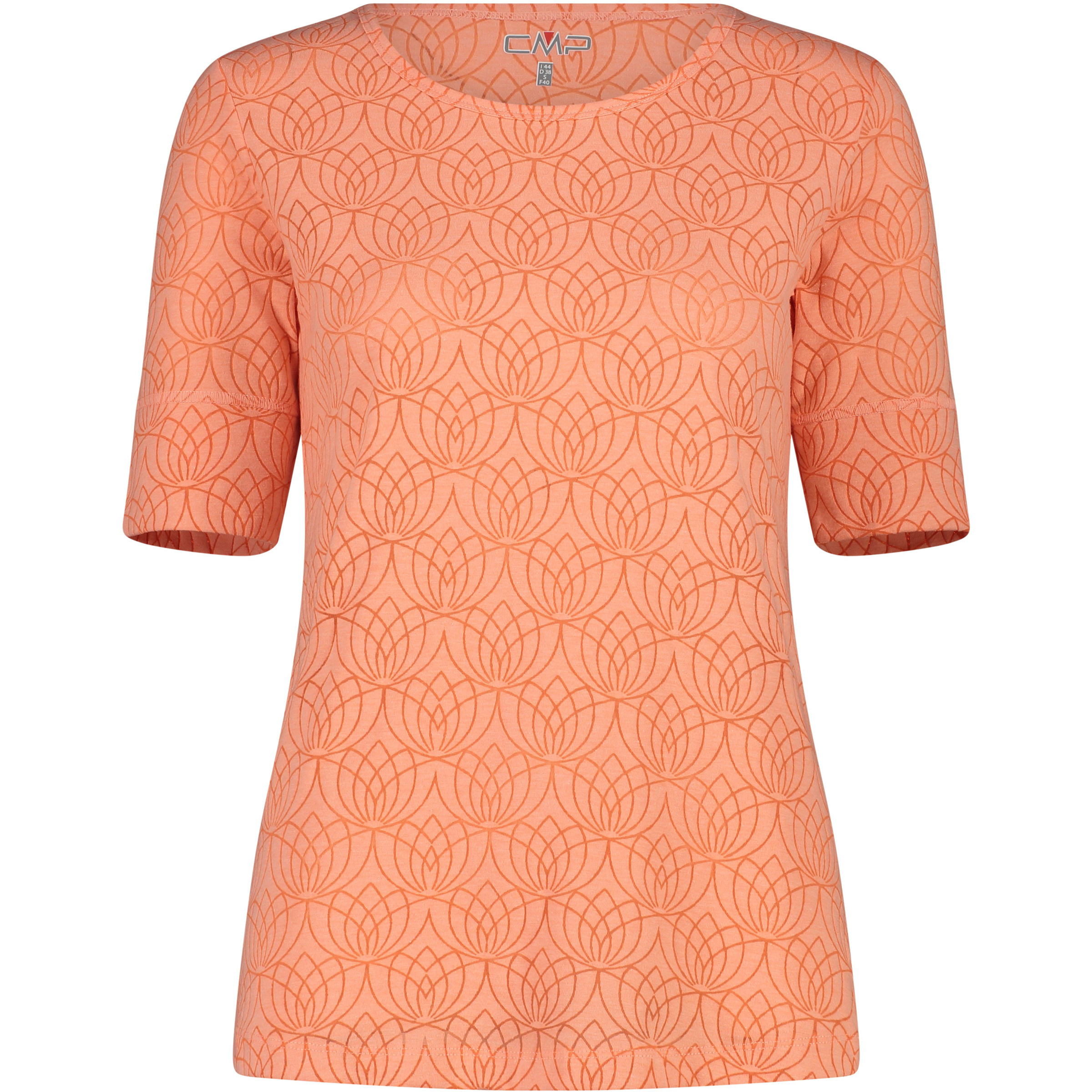 CMP Damen T-Shirts orange Größe L Trekking Hautfreundlich