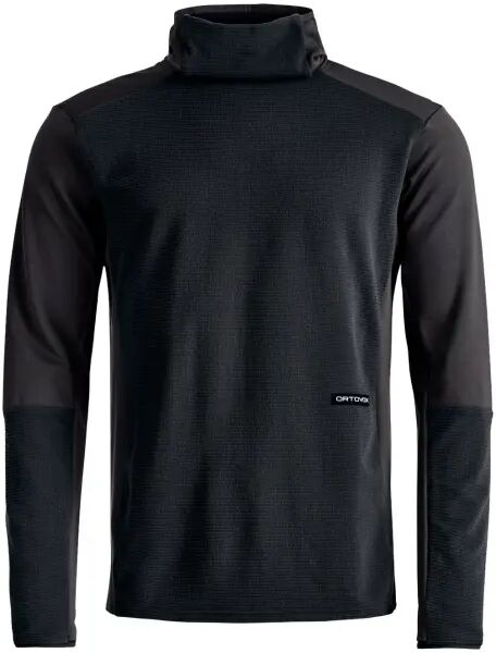 Ski Mid Layer Ortovox Fleece Cord Hoodie (M - Black Raven)