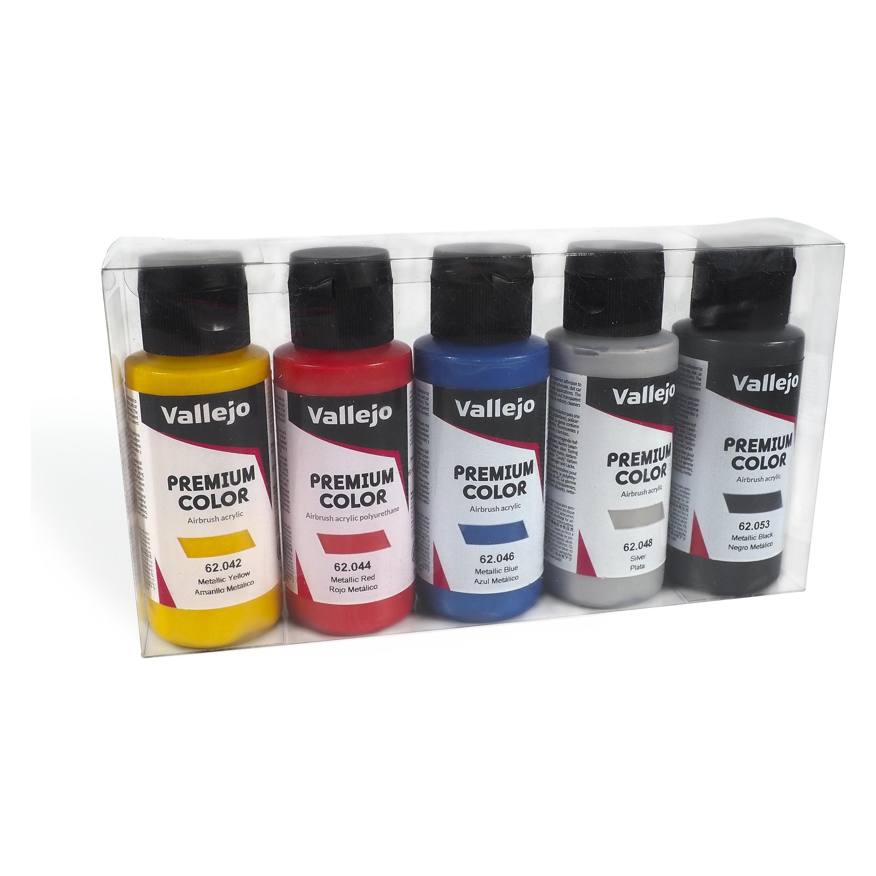 AirbrushKing Premium Airbrush Colors - Vallejo - Metallic Set (62103)