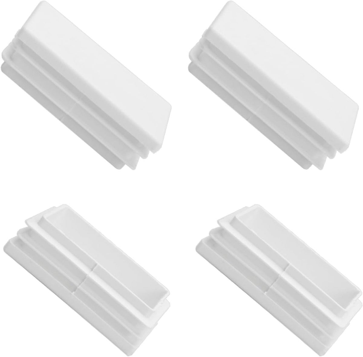 Wit Kunststof Eindkappen voor Meubels - 4 Stuks - 60 x 40 mm