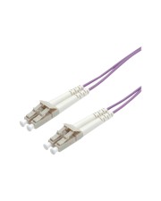 ROLINE Patch-Kabel LC Multi-Mode M bis M 3 m Glasfaser 50/125 Mikrometer OM4 violett (21.15.8753)
